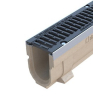 Комплект: Лоток CompoMax Drive ЛВ–10.16.21–П полимербетонный с решеткой щелевой чугунной ВЧ кл.D и E
