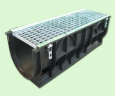 Комплект: Лоток водоотводный ЛВ–30.39.38-ПП пластиковый с решеткой ячеистой стальной кл. А (комплект) 087001