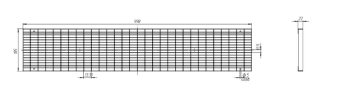 Решетка водоприемная Basic РВ-15.19.100-ОС [33x11х2] ячеистая стальная оцинкованная