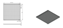 Решетка водоприемная PolyMax Basic РВ- 50.48.48.33 ячеистая стальная оцинкованная 33х33х2