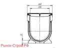 Лоток водоотводный CompoMax Drive ЛВ– 20.26.31–П полимербетонный с решеткой чугунной ВЧ (комплект)