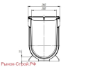 Лоток водоотводный CompoMax Drive ЛВ– 20.26.36–П полимербетонный с решеткой чугунной ВЧ (комплект)