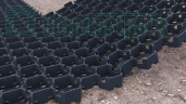 Решетка газонная пластиковая черная "Hexarm" (гексарм) для гравийной засыпки