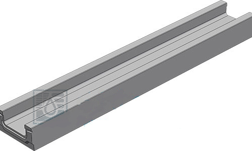Лоток бетонный мелкосидящий  DN100, h 80, без уклона, класс C250