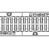 Комплект: Лоток CompoMax Drive ЛВ–10.16.10–П полимербетонный с решеткой щелевой чугунной ВЧ кл.D и E