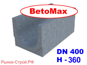 Лоток водоотводный BetoMax Basic ЛВ-40.52.36-Б бетонный 4849