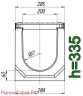 Комплект: лоток водоотводный Maxi  BetoMax ЛВ-20.29.33-Б бетонный с решеткой чугунной ВЧ