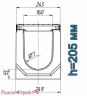 Комплект: Лоток BetoMax ЛВ-16.25.21–Б с РВ  бетонный с решеткой чугунной ВЧ-50
