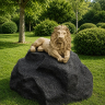 Искусственный камень-валун с фигурой льва D-90