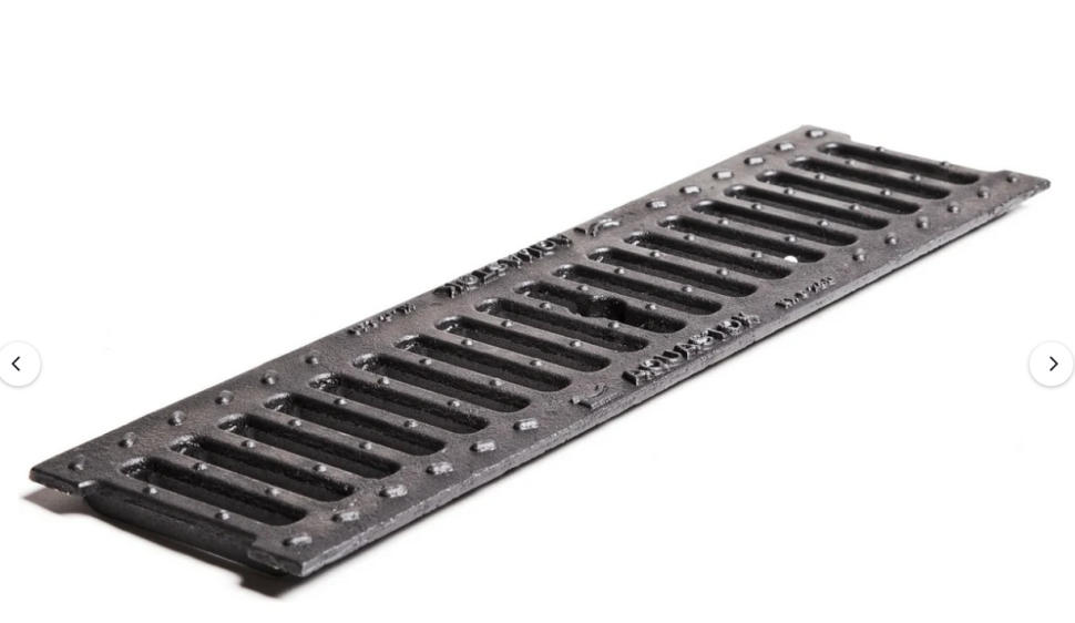 Решетка чугунная Aquastok щелевая Norma DN100 B125 500x136x15 (31013B)