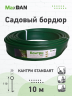 Бордюр пластиковый садовый Кантри стандарт Б-1000.2.11-ПП зеленый